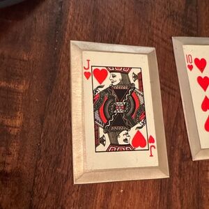 Vintage Metal Playing Cards Royal Flush Hearts Fold-Out Wallet Poker Collectible
